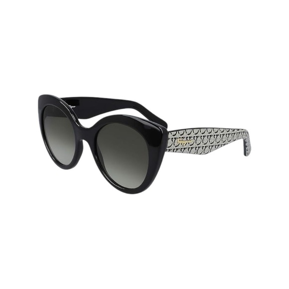 NWT Elegant Salvatore Ferragamo SF964S 003 Sunglasses Women's BLK Made In Italy - Picture 2 of 10